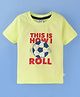 Simply Sinker Half Sleeves Football Printed T-Shirt - Green