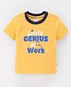 Simply Sinker Half Sleeves T-Shirt Little Genius at Work Print - Yellow