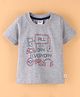 Simply Sinker Half Sleeves T-Shirt Game  Zone Print - Grey