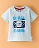 Simply Sinker Half Sleeves T-Shirt Crush Game Print - Light Blue