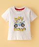 Simply Sinker Half Sleeves T-Shirt Off Road Print - Offwhite