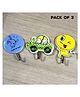 Mihar Essentials Adhesive Hook  Multi Design  Pack Of 3 (Color And Design May Vary)