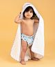 Haus & kinder Cotton Baby Towel Shark Doo Doo - White