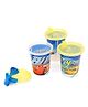 Disney International Cars Take And Toss Spill Proof Cup Pack Of 3 296 ml - Blue & Yellow