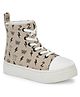 Fresh1947Feet Unisex Thunder Butterfly Printed Ankle Length Shoes - Beige
