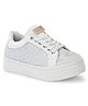 Fresh1947Feet Stone Embellished Laced Up Sneakers  - White