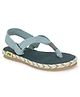 Fresh1947Feet Satin Braided Side Designed Flat Sandal - Light Blue