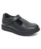 Fresh1947Feet Velcro Closure Leather School Shoes - Black