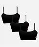 SillySally Pack Of 3 Non Wired & Non Padded Heart Placement Printed Training Bra - Black