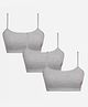 SillySally Pack Of 3 Non Wired & Non Padded Heart Placement Printed Training Bra - Grey