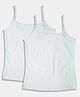 SillySally Pack Of 2 Sleeveless Solid Camisoles - White