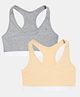 SillySally Pack of 2 Solid Non Padded Non Wired Training Bra - Grey Beige