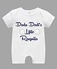 The Peppy Tend 100% Cotton Short Sleeves Dada Dadi's Little Rasgulla Printed Romper - White