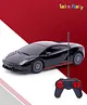 Remote Control 1:24 Scale Battery Operated Black Racing Car| USB-Cable Rechargeable Sports Car| High Speed Car with Long Lasting Battery and Bright LED Lights| BIS Certified| 3 Years+