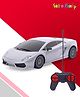Remote Control 1:24 Scale Battery Operated Silver Racing Car| USB-Cable Rechargeable Sports Car| High Speed Car with Long Lasting Battery and Bright LED Lights| BIS Certified| 3 Years+