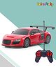 Remote Control 1:24 Scale Battery Operated Red Racing Car| C-Type Rechargeable Sports Car| High Speed Car with Long Lasting Battery and Bright LED Lights| BIS Certified| 3 Years+