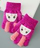 Babyhug Bunny Design Gloves - Light Fuchsia