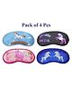 Asera Unicorn Theme Sleeping Mask Pack of 4 - Multicolor