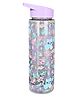 SmilyKiddos Sipper Water Bottle With Flip Top Nozzle Kitty Theme Purple - 750 ml