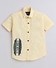 Polka Tots Half Sleeve Cool Boys Skateboard Printed Shirt - Yellow