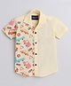 Polka Tots Half Sleeves Regular Car Theme Shirt - Yellow