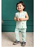 Polka Tots 100% Super Soft Cotton Sleeveless Elephant Printed Jhabla Pajama Set - Light Green