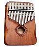 SYGA Thumb Piano Kalimba 17 Tone Keys Finger Musical Instrument Retro Butterfly Flower  - Brown