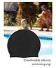 PASSION PETALS Silicone Swimming Cap - Black