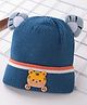 Babyhug Tiger Applique 3D Ears Cap Medium Size - Blue