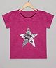 The Sandbox Clothing Co Half Sleeves Star Sequins Embellished Tee - Pink
