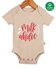 Nino Bambino  100% Cotton Half Sleeves Milk Alcoholic Printed Romper - Beige