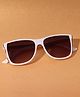 DukieKooky Black Lens White Frame Square Sunglasses - White