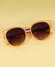 DukieKooky Black Lens  Frame Round Sunglasses - Orange