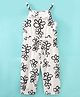 O'Carina Cotton Woven Sleeveless Jumpsuits Flower Print - White