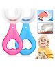 BOXOT IMPEX Soft Silicone 360 Degree U Shaped Toothbrush For Kid Baby Children Manual Teeth Whitening Toothbrush Infant Toothbrush Pack Of 2(Color May vary)