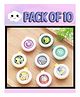 Boxot Impex Reusable Mosquito Repellent Badge Pack of 10 - (Colors May Vary)