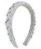 Aye Candy Stone Embellished Braided Hair Band - Grey