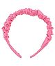 Aye Candy Stone Embellished Ruffle Hair Band - Dark Pink