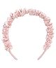 Aye Candy Stone Embellished Ruffle Hair Band - Light Pink