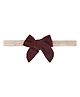 Aye Candy Velvet Thin Bow Designed Headband - Maroon