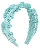 Aye Candy Broad Ruffle Sequin Applique Hair Band - Teal Blue