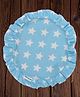 Mittenbooty Round Shaped Mustard Seed or Rai Star Print Pillow - Blue