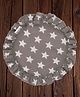 Mittenbooty Round Shaped Mustard Seed or Rai Star Print Pillow - Grey