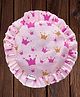 Mittenbooty Round Shaped Mustard Seed or Rai Crown Print Pillow - Pink