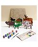 Mini Leaves 3 D Animals Wooden Diy Art Craft Activity Kit for Kids - 6 Pieces