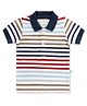JusCubs Half Sleeves Multi Colour Candy Striped Bio Washed Polo Tee  - Multi Colour
