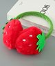 Babyhug Ear Muffs with Strawberry Design - Red & Green