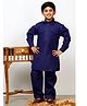P-MARK  Full Sleeves Solid Pathani Set - Blue