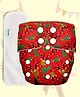 Deedry Reusable Adjustable Cloth Diapers with Insert Dear Print - Red