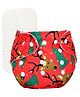 Deedry Reusable Adjustable Cloth Diapers with 2 Inserts - Red